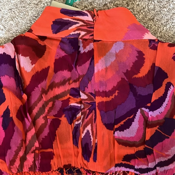 Farm Rio chevron forest orange mini dress NWT $255 - Picture 8 of 15